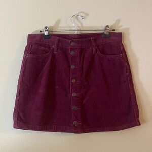 Corduroy maroon Arizona Jeans mini skirt Sz 13 Junior’s